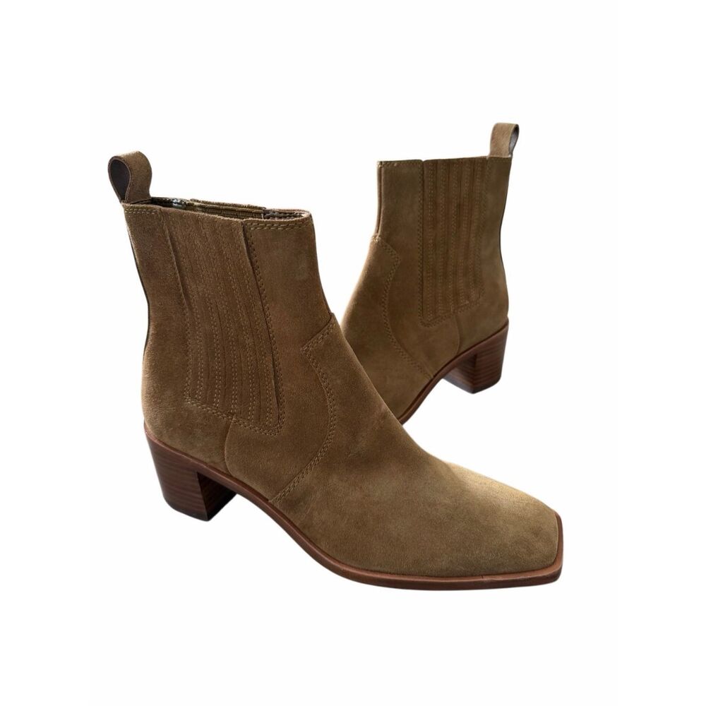 Dolce‎ Vita Women's Irnie Snip-Toe Tailored Booties 9.5 Leather Block Heel NEW - Picture 2 of 8